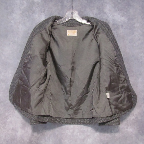 Vintage Pendleton Gray White Woven Wool Blazer 10 - Picture 6 of 7